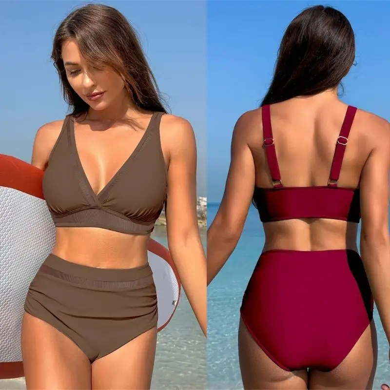 G92F Women Sport Swimsuit High Waist Bathing Suit Two Pcs Split Swimwear Swimming Costume Set Push Up Swimwear
G92F Women Sport Swimsuit High Waist Bathing Suit Two Pcs Split Swimwear Swimming Costume Set Push Up Swimwear