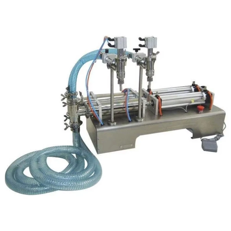 Double head liquid filling machine Pneumatic filling machine Semi-automatic liquid filling machine
Double head liquid filling machine Pneumatic filling machine Semi-automatic liquid filling machine