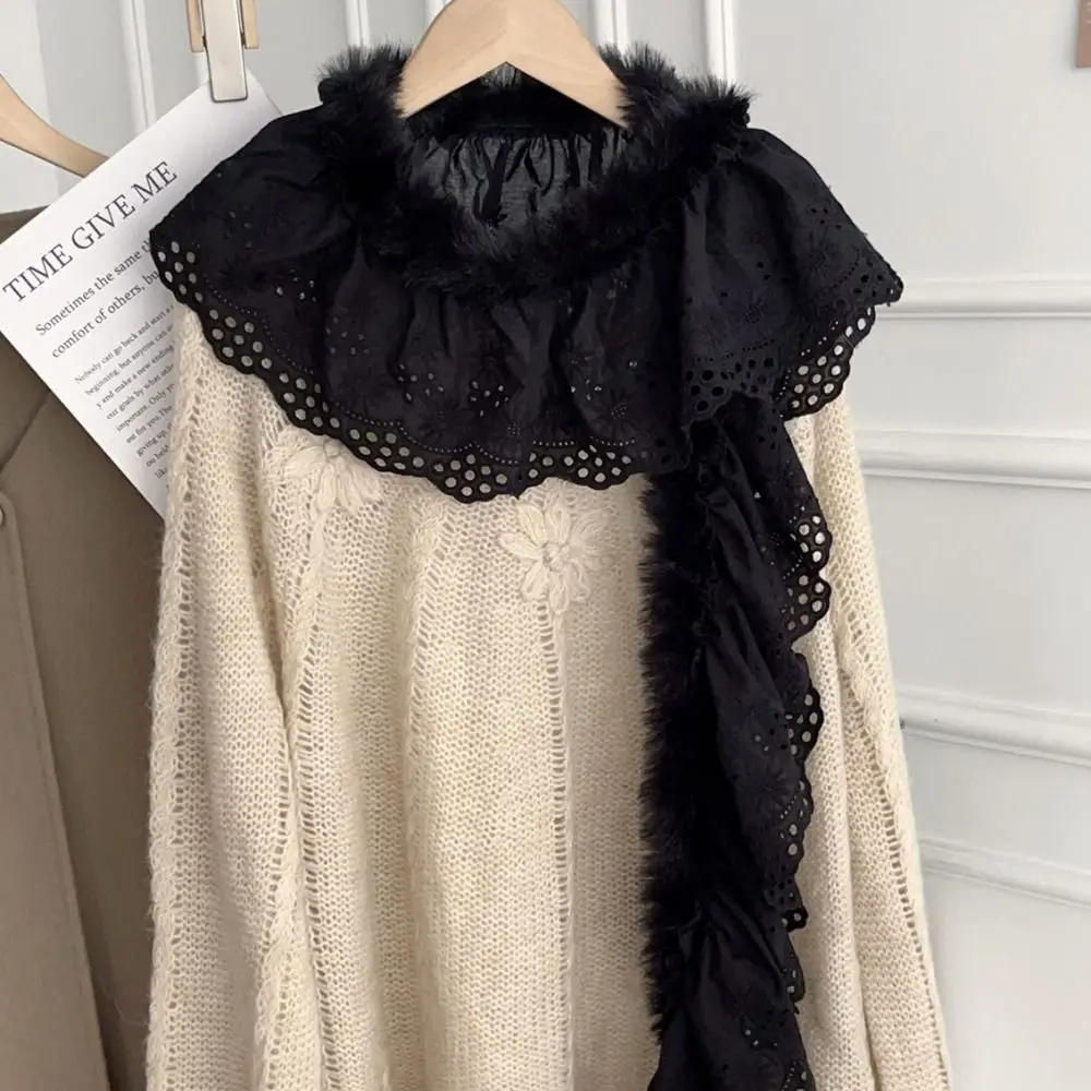 Sweet Y2k Lace Scarf Spicy Girl Thicken Shawl Warm Korean Style Winter Scarves Autumn Winter
Sweet Y2k Lace Scarf Spicy Girl Thicken Shawl Warm Korean Style Winter Scarves Autumn Winter