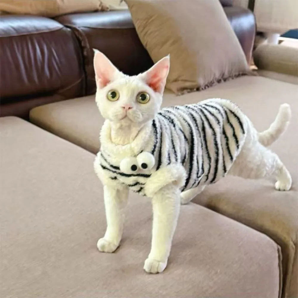 Cute Warm Winter Pet Sweater Windproof Fleece Cat Striped Vest Comfortable Thickened Pet Cotton Jacket Indoor
Cute Warm Winter Pet Sweater Windproof Fleece Cat Striped Vest Comfortable Thickened Pet Cotton Jacket Indoor