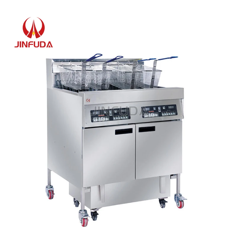 High Efficiency Fryers Electric 3 Vat 4 Vat Auto-Lift Fryer With Filtering System
High Efficiency Fryers Electric 3 Vat 4 Vat Auto-Lift Fryer With Filtering System