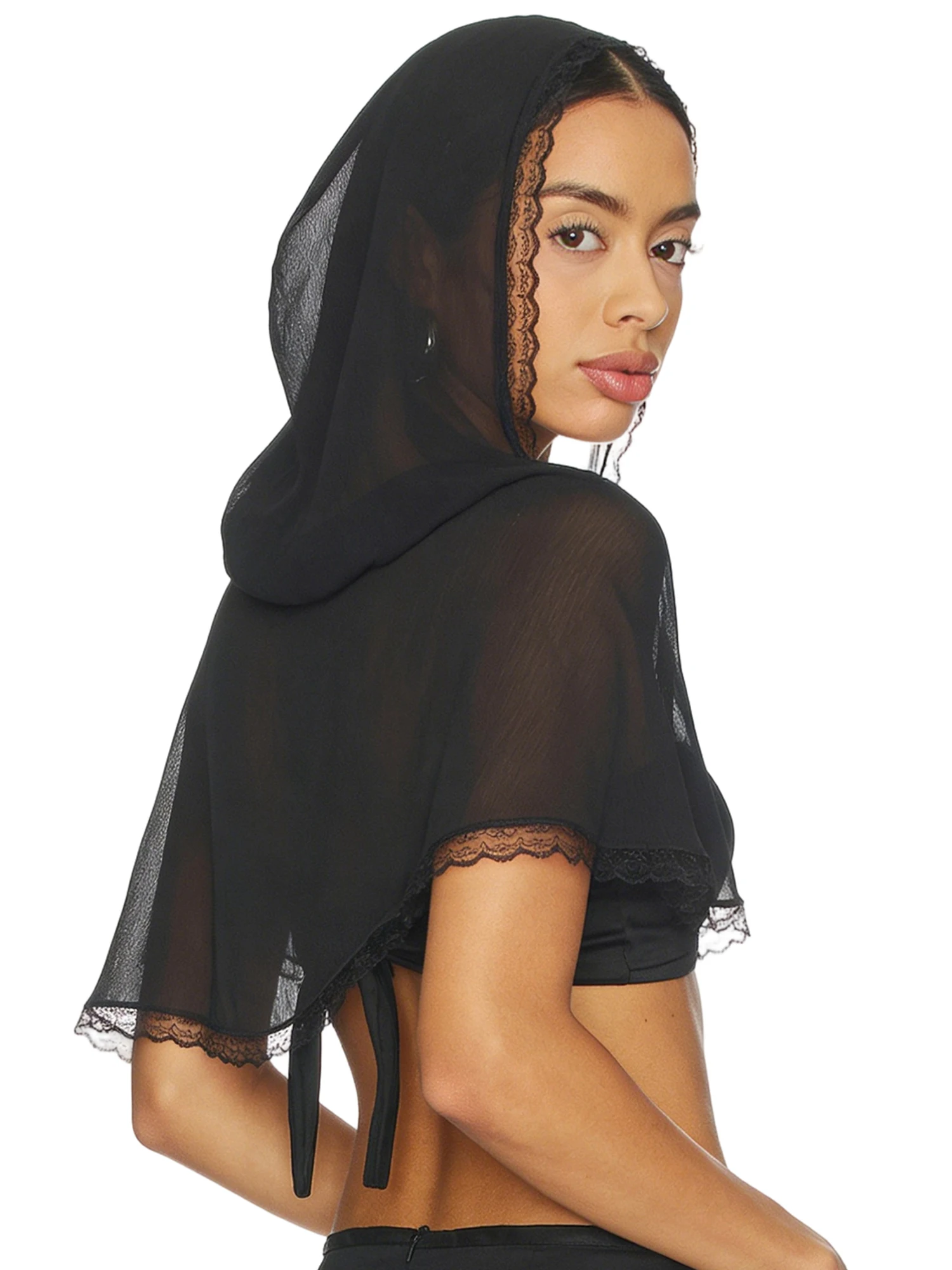 Женская полупрозрачная накидка-пончо с кружевной отделкой и капюшоном, топ с открытыми плечами из сетки, свободная укороченная блузка-шаровар, пляжная накидка на лето
Женская полупрозрачная накидка-пончо с кружевной отделкой и капюшоном, топ с открытыми плечами из сетки, свободная укороченная блузка-шаровар, пляжная накидка на лето