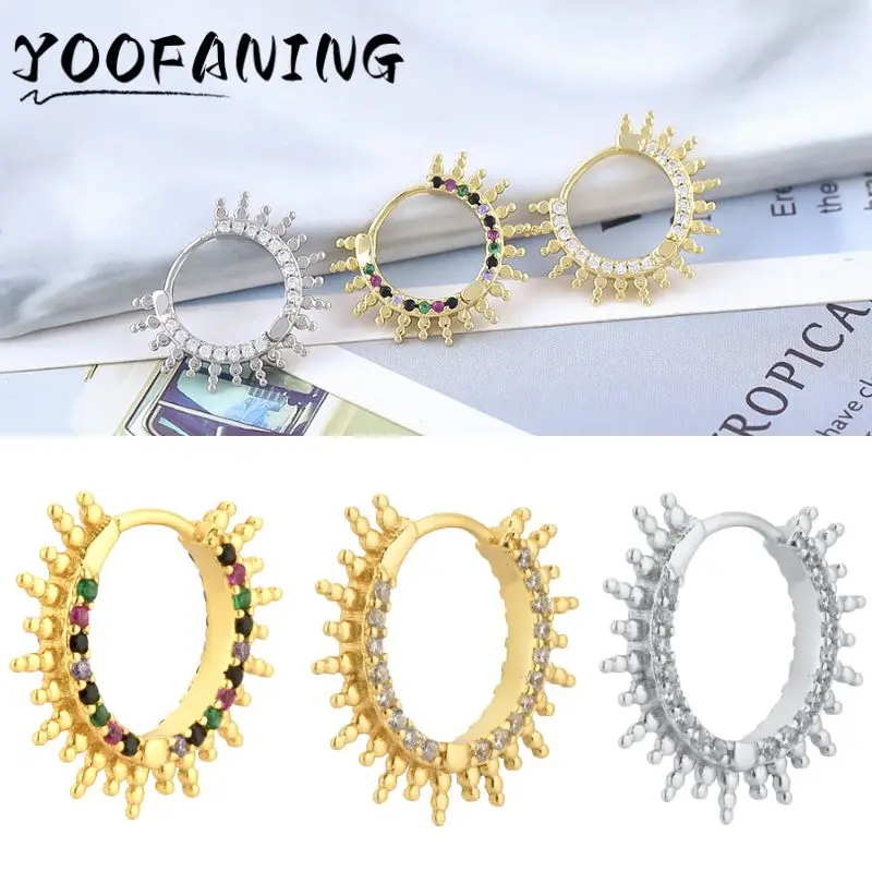 925 sterling Silver Ear Needle Fashionable Micro-set Zircon Sunflower Circle Earrings Women's Casual Street Earrings Jewelry
925 sterling Silver Ear Needle Fashionable Micro-set Zircon Sunflower Circle Earrings Women's Casual Street Earrings Jewelry