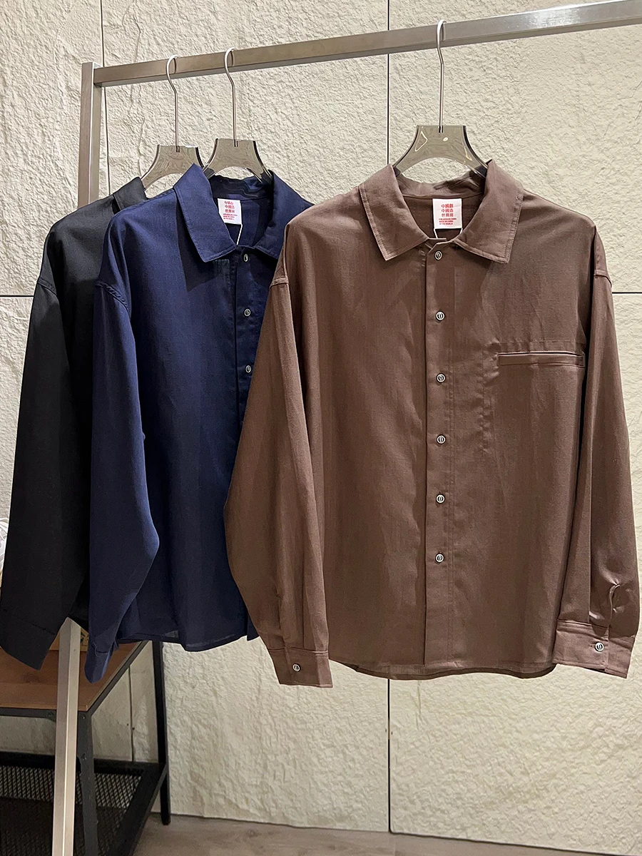 Retro Japanese Style Long Sleeve Shirt Heavyweight Lin Lyocell Loose Fit Comfortable Breathable Casual Shirt for Men And Women
Retro Japanese Style Long Sleeve Shirt Heavyweight Lin Lyocell Loose Fit Comfortable Breathable Casual Shirt for Men And Women