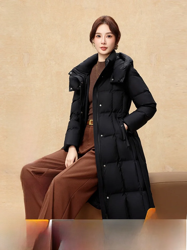 Elegant Long Over-Knee Women's down Jacket Snow Flying 2026 Summer New Style Christmas Wind Stylish Fashionable Belted
Elegant Long Over-Knee Women's down Jacket Snow Flying 2026 Summer New Style Christmas Wind Stylish Fashionable Belted