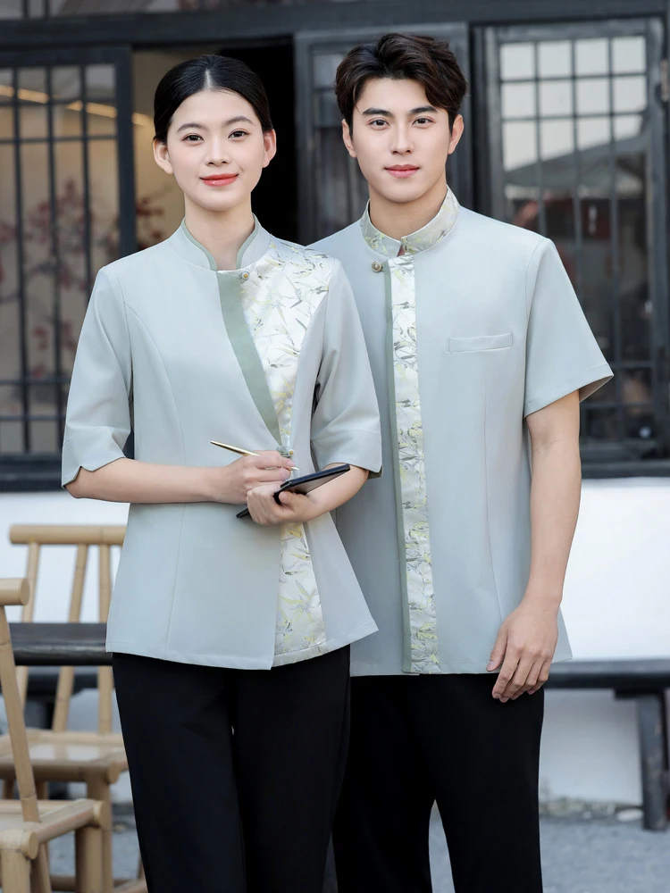 Golden Bamboo Restaurant Work Uniforms for Bakery and Dessert Shop Staff2026Spring and summer short-sleeve printlogo
Golden Bamboo Restaurant Work Uniforms for Bakery and Dessert Shop Staff2026Spring and summer short-sleeve printlogo