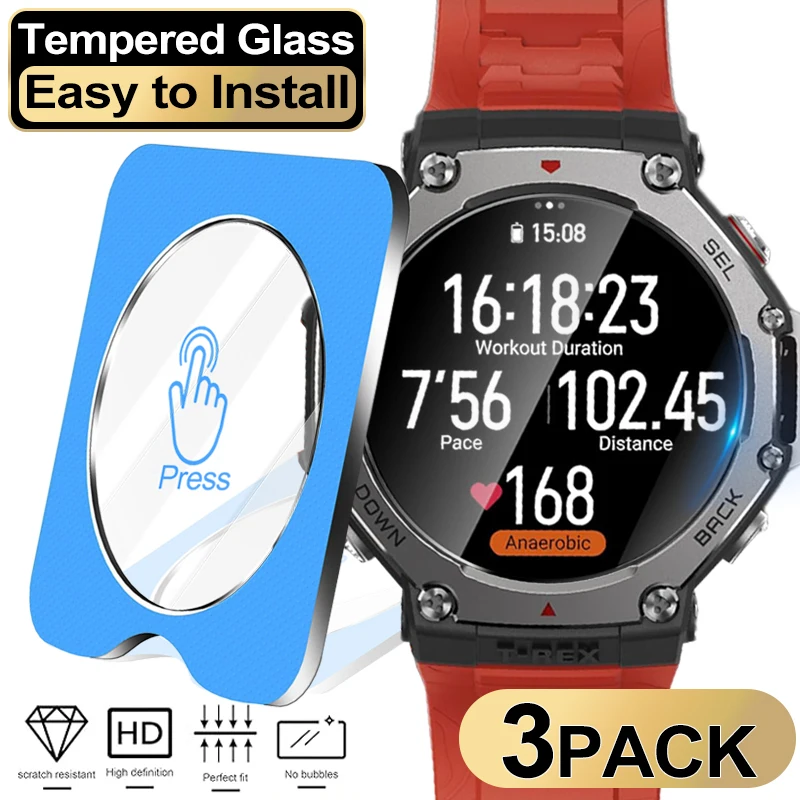 Для умных часов T-rex3 Pro, закаленное стекло, защитная пленка для экрана, простая установка для Amazfit T-Rex 3 3 Pro
Для умных часов T-rex3 Pro, закаленное стекло, защитная пленка для экрана, простая установка для Amazfit T-Rex 3 3 Pro