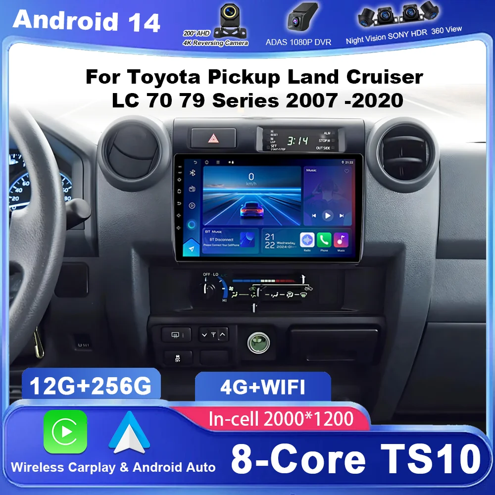 Carplay Android Auto Radio For Toyota Pickup Land Cruiser LC 70 79 Series 2007 -2020 Auto Multimidia Video Player Touch Screen
Carplay Android Auto Radio For Toyota Pickup Land Cruiser LC 70 79 Series 2007 -2020 Auto Multimidia Video Player Touch Screen
