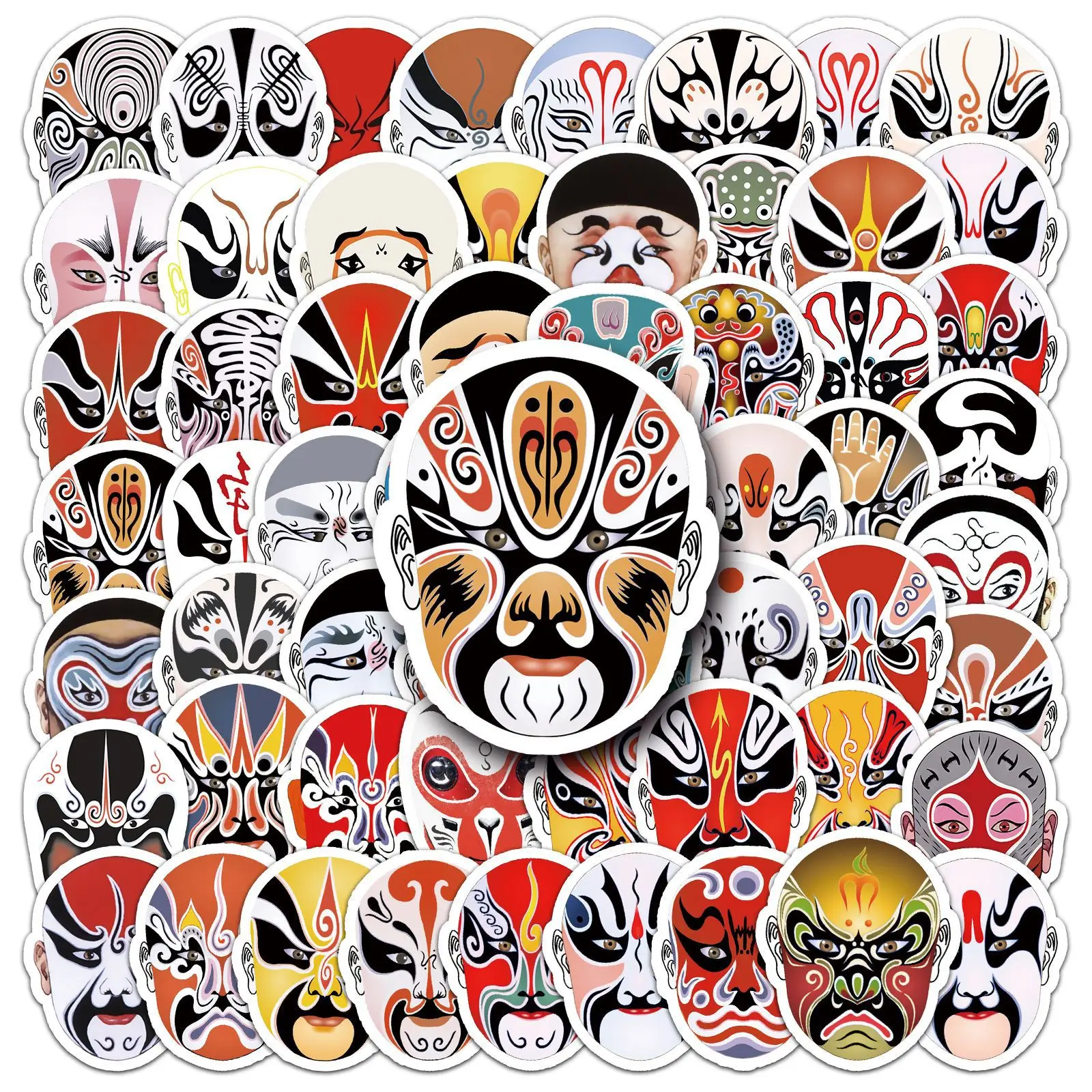 60Pcs Peking Opera mask graffiti cartoon DIY Decoratio phone Luggage Laptop Guitar Bike fridge helmet Kid Toy waterpro sticker
60Pcs Peking Opera mask graffiti cartoon DIY Decoratio phone Luggage Laptop Guitar Bike fridge helmet Kid Toy waterpro sticker