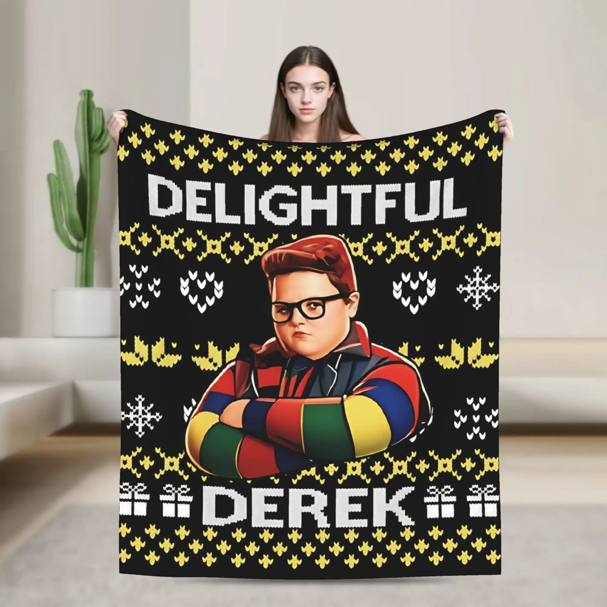 Delightful Derek Ugly Sweater Velvet Throw Blanket Blankets for Sofa Travel Soft Bedroom Quilt,
Delightful Derek Ugly Sweater Velvet Throw Blanket Blankets for Sofa Travel Soft Bedroom Quilt,