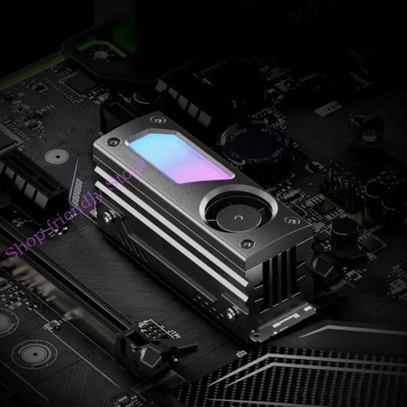 594A ARGB M.2 SSD Heatsink Fan Aluminum 5V 3Pin ARGB Sync SSD Coolers for M.2 2280 
594A ARGB M.2 SSD Heatsink Fan Aluminum 5V 3Pin ARGB Sync SSD Coolers for M.2 2280