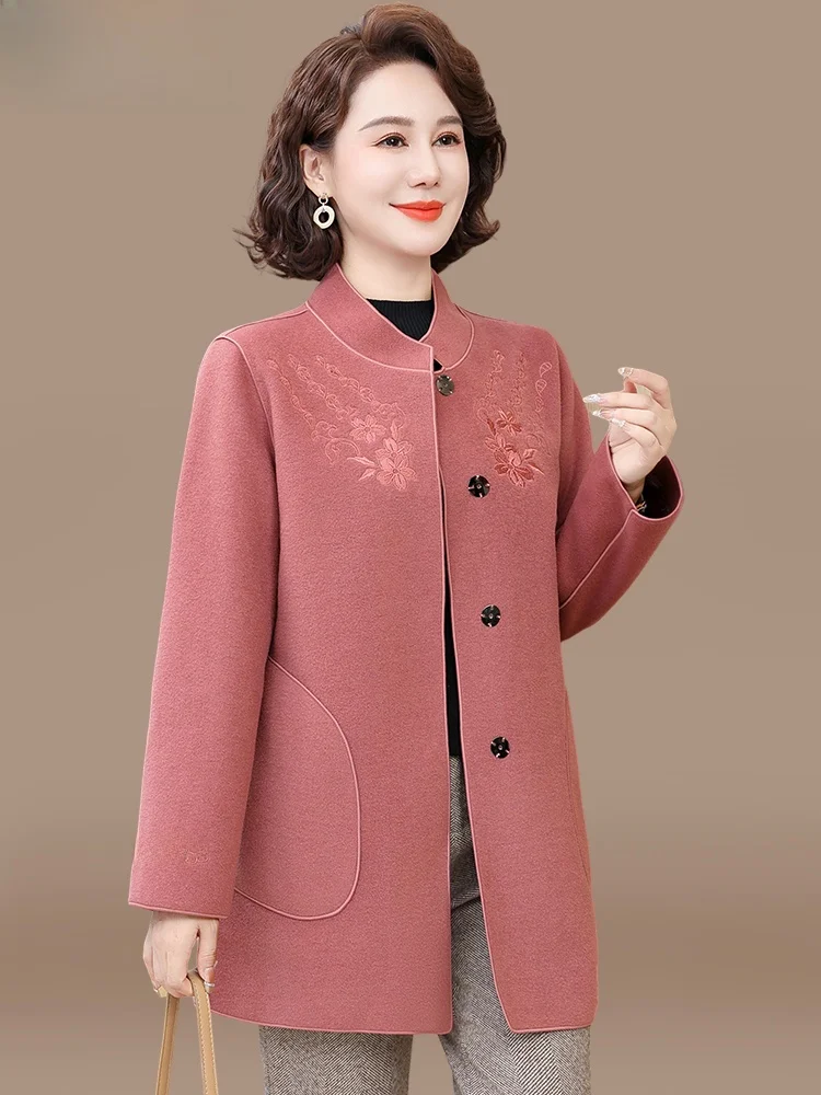 Faionable Woolen Coat for Middle-Aged And ly Women Spring Autumn Long Sle Ladies Outerwear Polyester Fiber Cardigan
Faionable Woolen Coat for Middle-Aged And ly Women Spring Autumn Long Sle Ladies Outerwear Polyester Fiber Cardigan