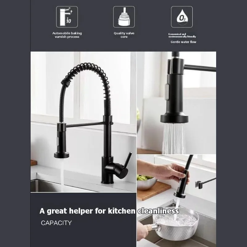 A84E-Kitchen Faucet With Pull Down Sprayer Multitask Mode Single Handle High Arc Pull Out Kitchen Sink Faucet Efficient
A84E-Kitchen Faucet With Pull Down Sprayer Multitask Mode Single Handle High Arc Pull Out Kitchen Sink Faucet Efficient