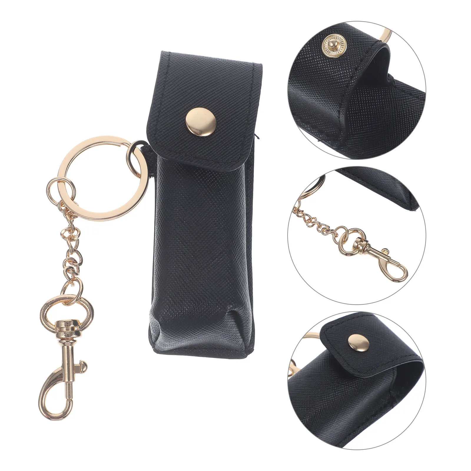 2pcs Lipstick Holder Keychain Pu Lip Balm Pouch Storage For Women Girls Black Portable Makeup Case Gift Accessory
2pcs Lipstick Holder Keychain Pu Lip Balm Pouch Storage For Women Girls Black Portable Makeup Case Gift Accessory