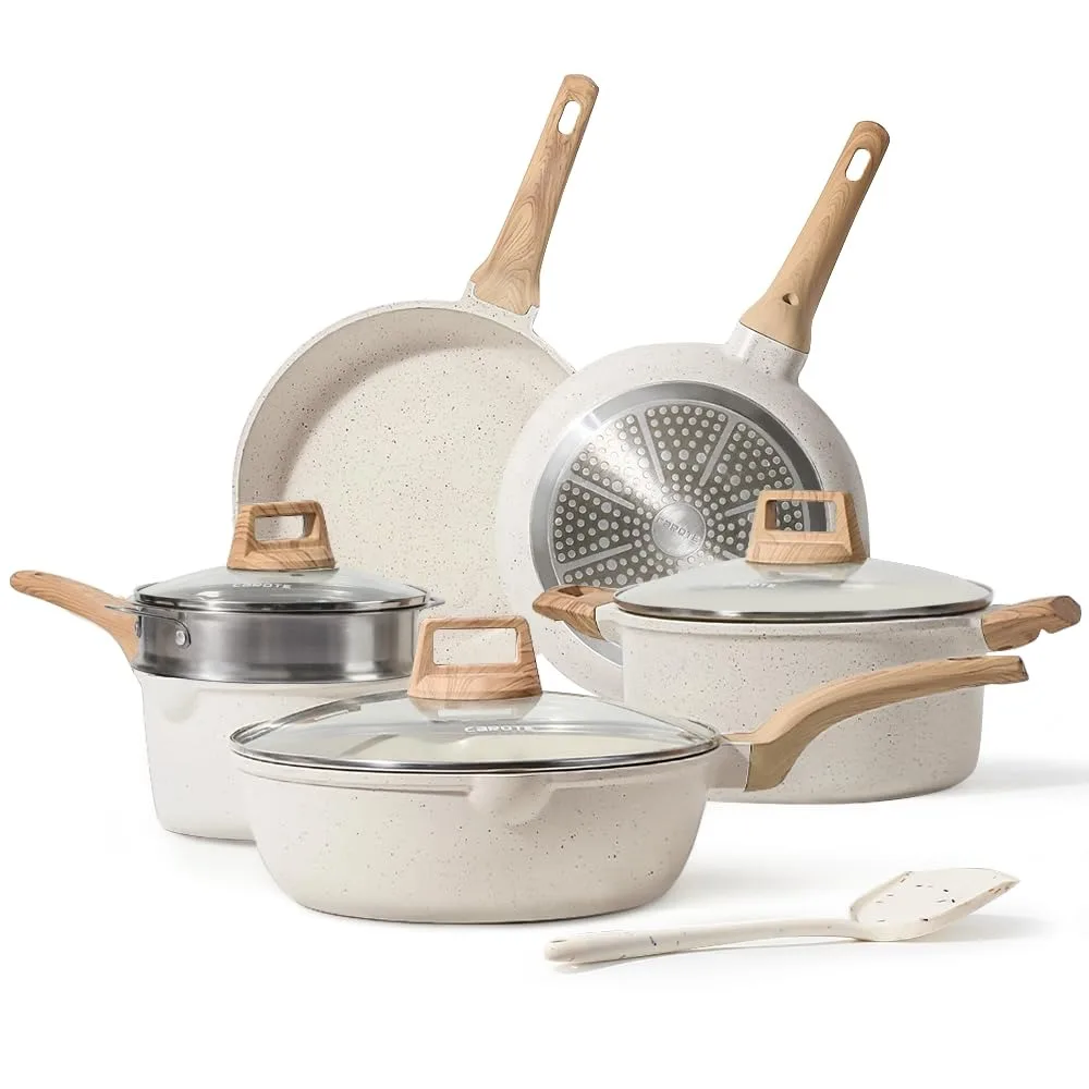 2024 New Pots and Pans Set Nonstick, White Granite Induction Kitchen Cookware Set, 10 Pcs Non Stick Cooking Set
2024 New Pots and Pans Set Nonstick, White Granite Induction Kitchen Cookware Set, 10 Pcs Non Stick Cooking Set