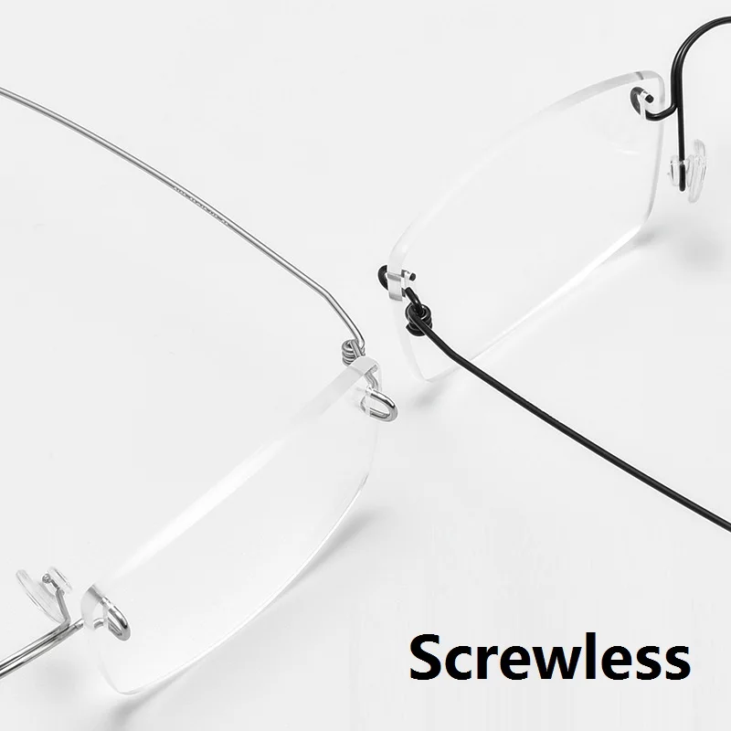 Pure Titanium Square Rimless Eyewear Simple Style Men Eyeglasses Comfortable Not Pinching Face Denmark Design Scewless Ultrathin
Pure Titanium Square Rimless Eyewear Simple Style Men Eyeglasses Comfortable Not Pinching Face Denmark Design Scewless Ultrathin