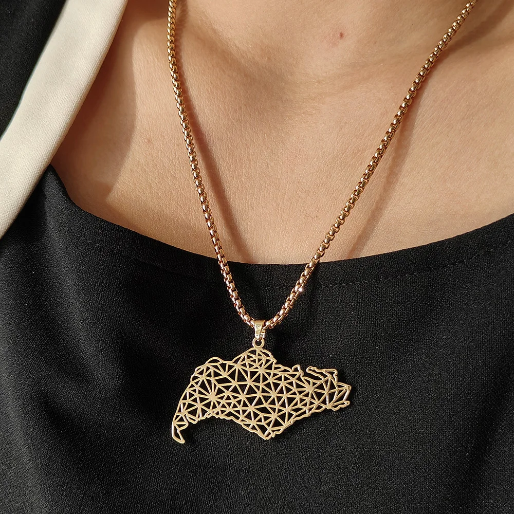 New Singapore Geographic Necklace, 18k Gold-plated Designer Necklace, high-quality waterproof, suitable for daily wear
New Singapore Geographic Necklace, 18k Gold-plated Designer Necklace, high-quality waterproof, suitable for daily wear