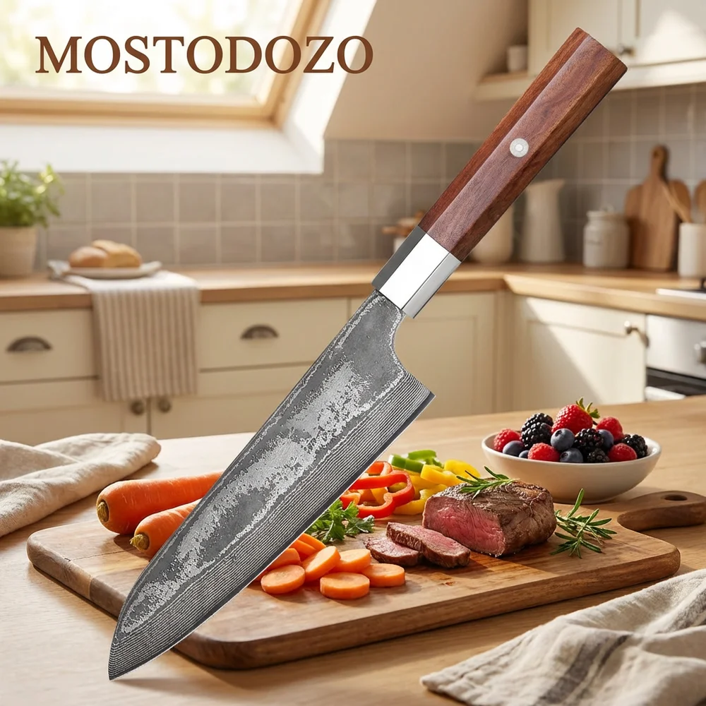 MOSTODOZO 7" Japanese Santoku Knife 67-layer Damascus Steel Professional Kitchen Slicing Utility Cooking Handmade Chef Knives
MOSTODOZO 7" Japanese Santoku Knife 67-layer Damascus Steel Professional Kitchen Slicing Utility Cooking Handmade Chef Knives