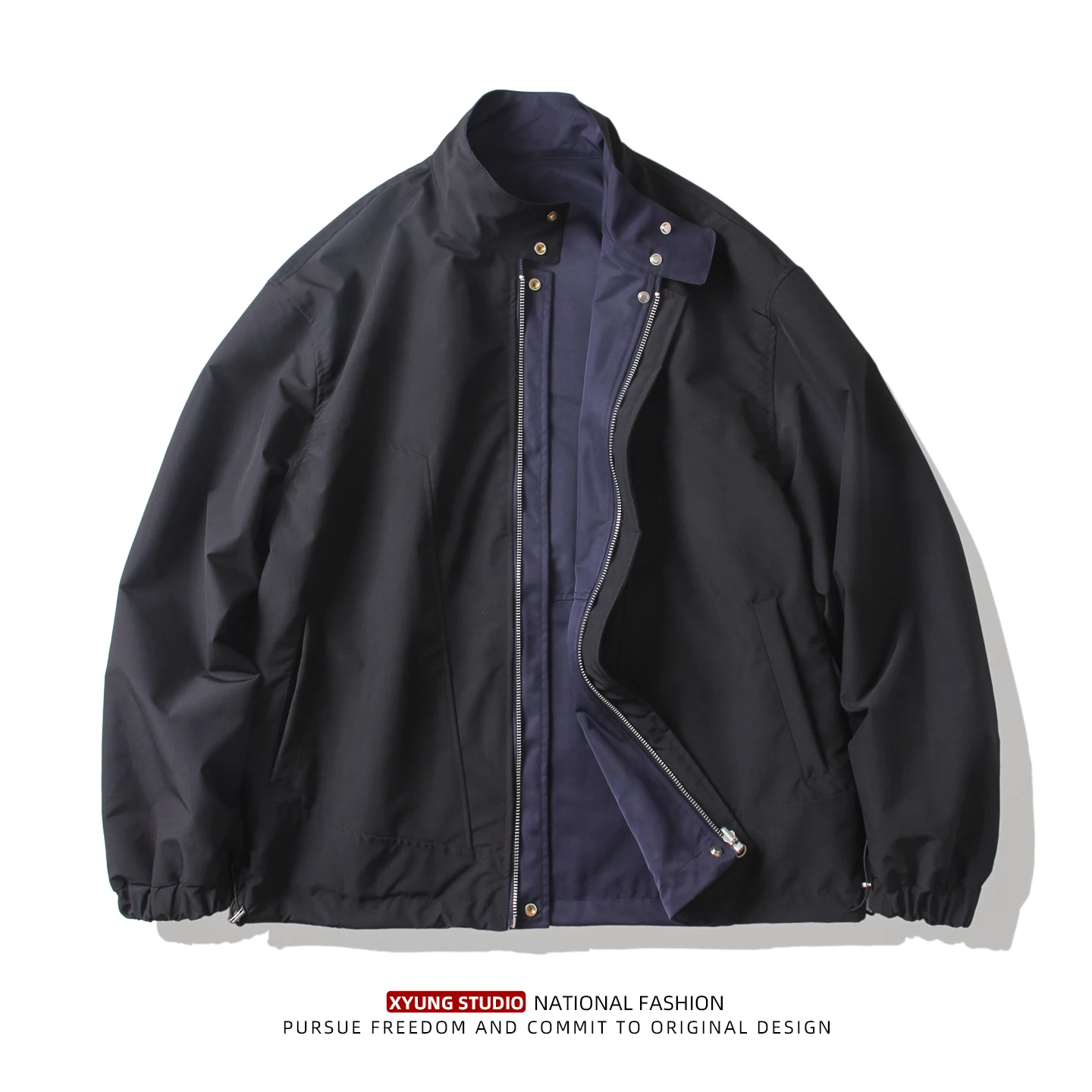 Men's Outdoor Double-Sided Wear Stand Collar Jaet Flight Sle Windproof American Baseball orm Loose Fit Long Sve
Men's Outdoor Double-Sided Wear Stand Collar Jaet Flight Sle Windproof American Baseball orm Loose Fit Long Sve