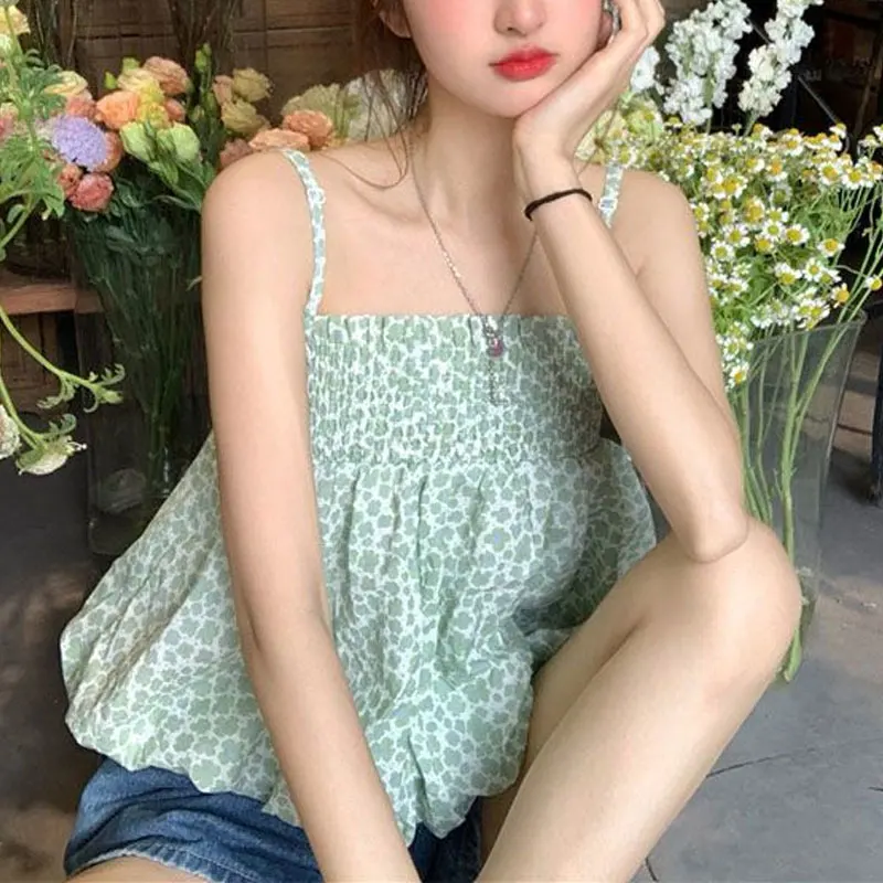 Mori Girl Style Sweet Shirring Camis Women's Clothing Loose Folds Tees Summer Casual Broken Flowers Stylish Bud Sleeveless Tanks
Mori Girl Style Sweet Shirring Camis Women's Clothing Loose Folds Tees Summer Casual Broken Flowers Stylish Bud Sleeveless Tanks