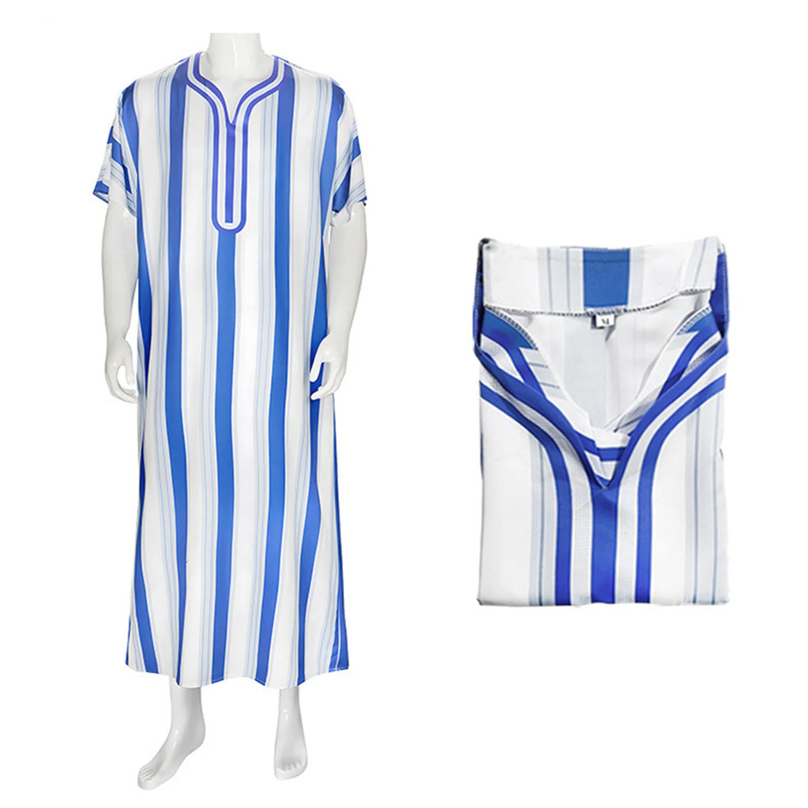 Men Clergy Church Robe Blue White Striped Priest Choir Robe Liturgical Arab Ethnic Costume Middle Eastern Muslim Dubai Robe
Men Clergy Church Robe Blue White Striped Priest Choir Robe Liturgical Arab Ethnic Costume Middle Eastern Muslim Dubai Robe