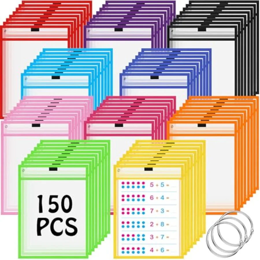 150 Pcs Dry Erase Pockets Bulk Reusable Job Ticket Holders Clear Plastic Sleeve Protector Work Order Sleeve Shop Ticket Holder
150 Pcs Dry Erase Pockets Bulk Reusable Job Ticket Holders Clear Plastic Sleeve Protector Work Order Sleeve Shop Ticket Holder