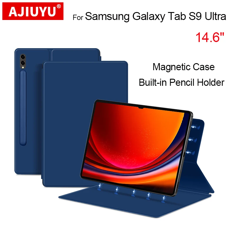Magnetic Case For Samsung Galaxy Tab S9 UItra 14.6" 2023 Protective Case for SM-X910 14.6 inch Cover With Pencil Holder Funda
Magnetic Case For Samsung Galaxy Tab S9 UItra 14.6" 2023 Protective Case for SM-X910 14.6 inch Cover With Pencil Holder Funda