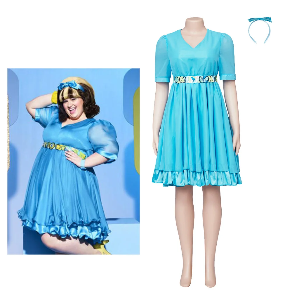 Musical Hairspray Tracy Turnblad Cosplay Costume Blue Dress Set Women Girl Tracy Turnblad Halloween Stage Performance Dress
Musical Hairspray Tracy Turnblad Cosplay Costume Blue Dress Set Women Girl Tracy Turnblad Halloween Stage Performance Dress