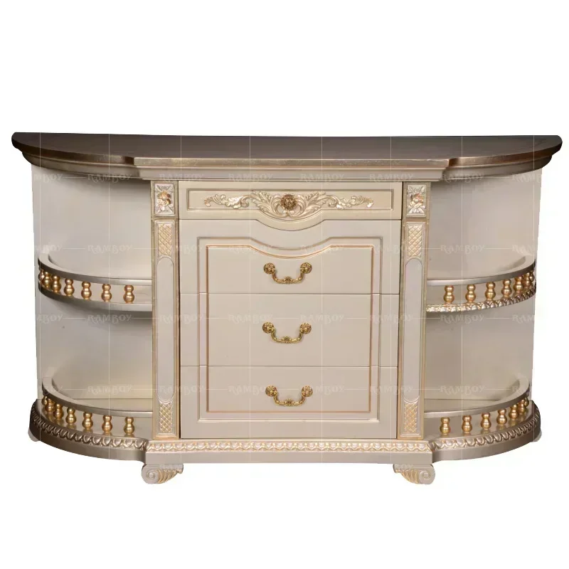 Luxury European style entrance cabinet Solid wood carved hall decorative cabinet French side wine cabinet
Luxury European style entrance cabinet Solid wood carved hall decorative cabinet French side wine cabinet