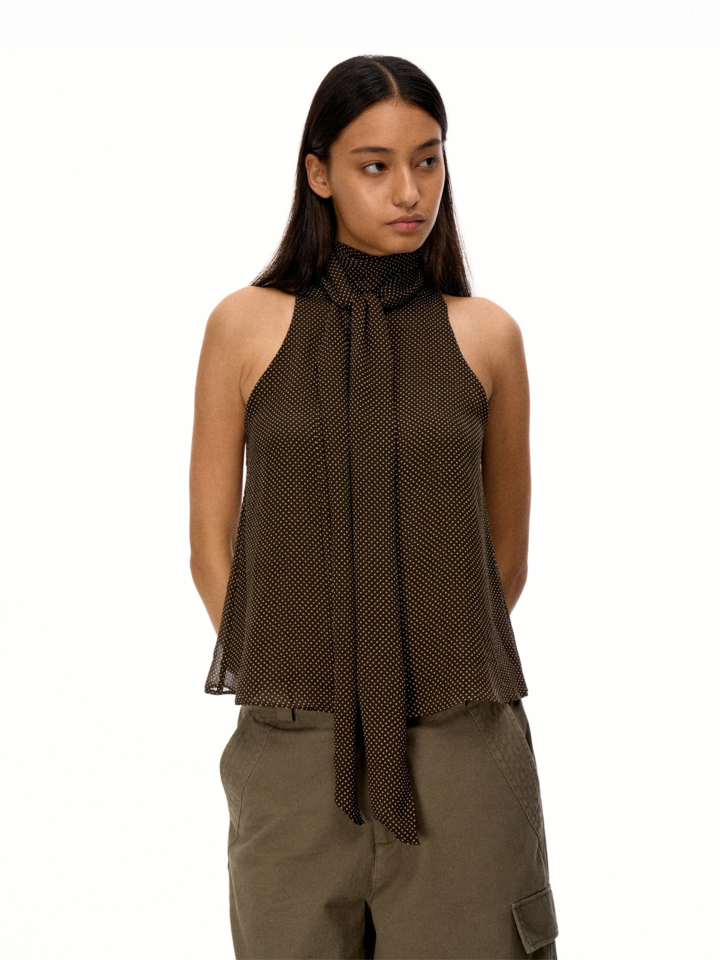 Firstfloor French Sle Me Dot Chiffon Hollow out Tie Waist Vest Versatile Casual Breathable Layering Women's Outerwear
Firstfloor French Sle Me Dot Chiffon Hollow out Tie Waist Vest Versatile Casual Breathable Layering Women's Outerwear