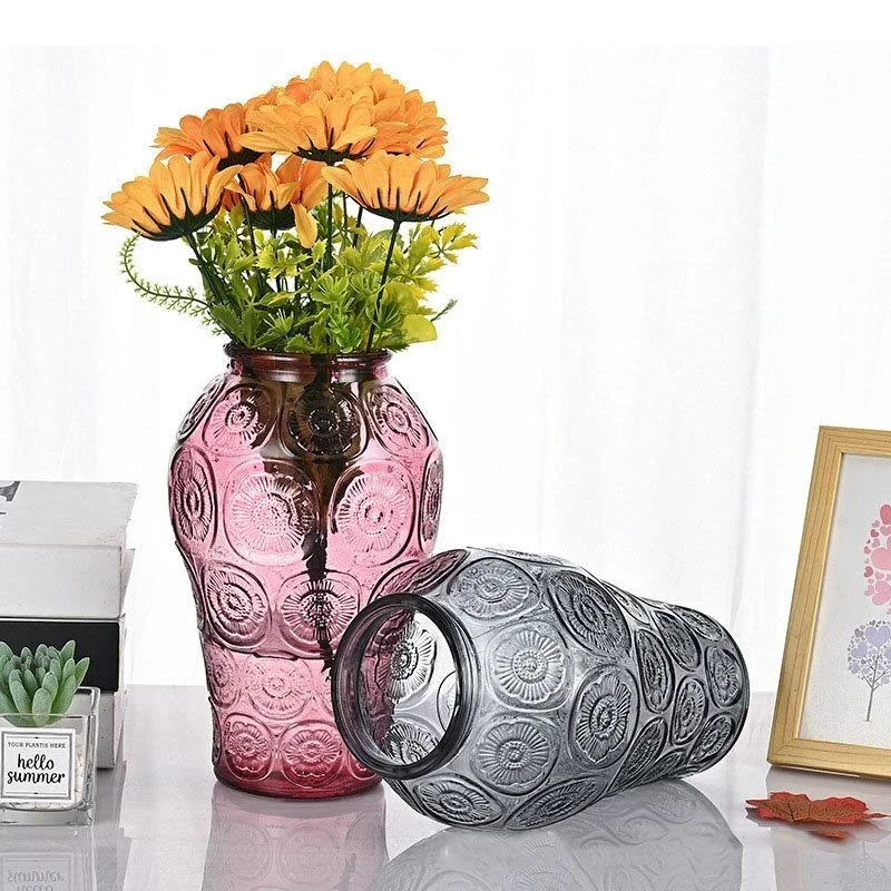 Plum Blossom Relief Glass Vase Hydroponics Flower Pots Decorative Arrangement Desk Decoration Ornaments Floral Vases
Plum Blossom Relief Glass Vase Hydroponics Flower Pots Decorative Arrangement Desk Decoration Ornaments Floral Vases