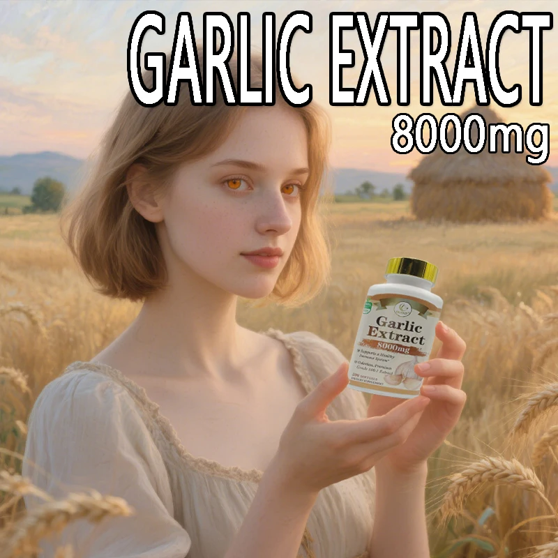 1 bottle of garlic soft capsules to regulate blood lipids enhance immunity reduce inflammation and promote digestion
1 bottle of garlic soft capsules to regulate blood lipids enhance immunity reduce inflammation and promote digestion