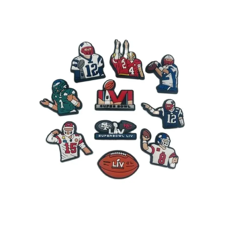 12pcs Sports Shoe Charms For Crocg,Super Bowl Football Shoe Accessories For Clog Shoe Decoration
12pcs Sports Shoe Charms For Crocg,Super Bowl Football Shoe Accessories For Clog Shoe Decoration
