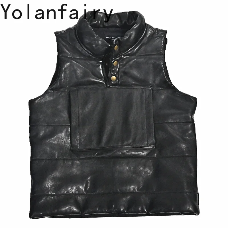 YOLANFAIRY Men's 100% Genuine Leather Jacket Vegetable Tanned Sheepskin Leather Vest Motorcycle Men Casual Vests Leather Jacket
YOLANFAIRY Men's 100% Genuine Leather Jacket Vegetable Tanned Sheepskin Leather Vest Motorcycle Men Casual Vests Leather Jacket