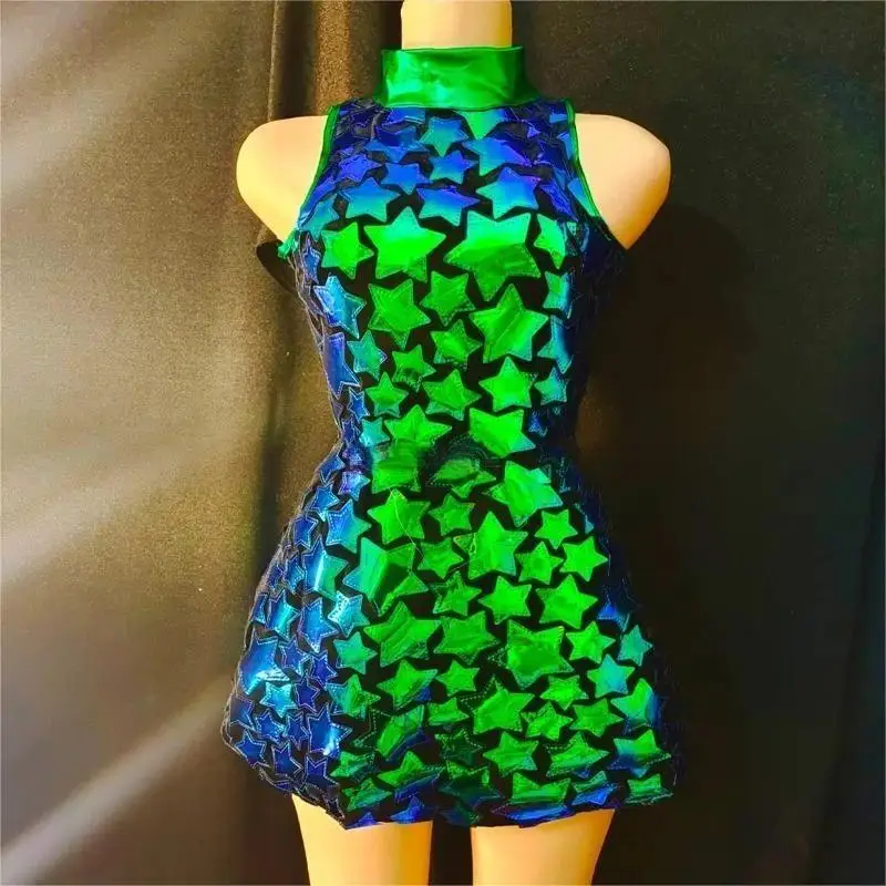 midi dresses Women Evening Birthday Outfit Sleeveless Shiny Silver PU Nightclub Dress Bar Dj Gogo Dancer Singer Stage Costumes
midi dresses Women Evening Birthday Outfit Sleeveless Shiny Silver PU Nightclub Dress Bar Dj Gogo Dancer Singer Stage Costumes