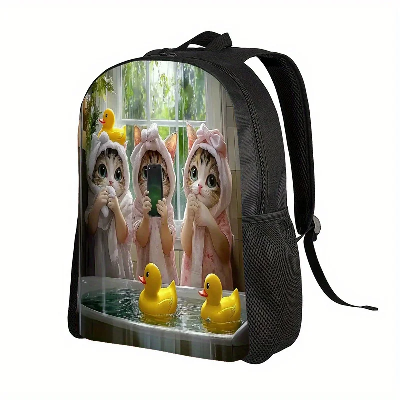 1 Cute Japanese Anime Style Cat Bath Design Backpack - Heavy Duty Backpack with Adjustable Shoulder Strap
1 Cute Japanese Anime Style Cat Bath Design Backpack - Heavy Duty Backpack with Adjustable Shoulder Strap