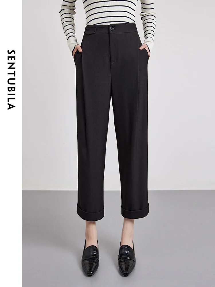 SENTUBILA Straight Ankle-length Pant for Woman 2025 Spring Office Ladies Black Comfort Casual Trousers Woman Clothing 141K52991
SENTUBILA Straight Ankle-length Pant for Woman 2025 Spring Office Ladies Black Comfort Casual Trousers Woman Clothing 141K52991