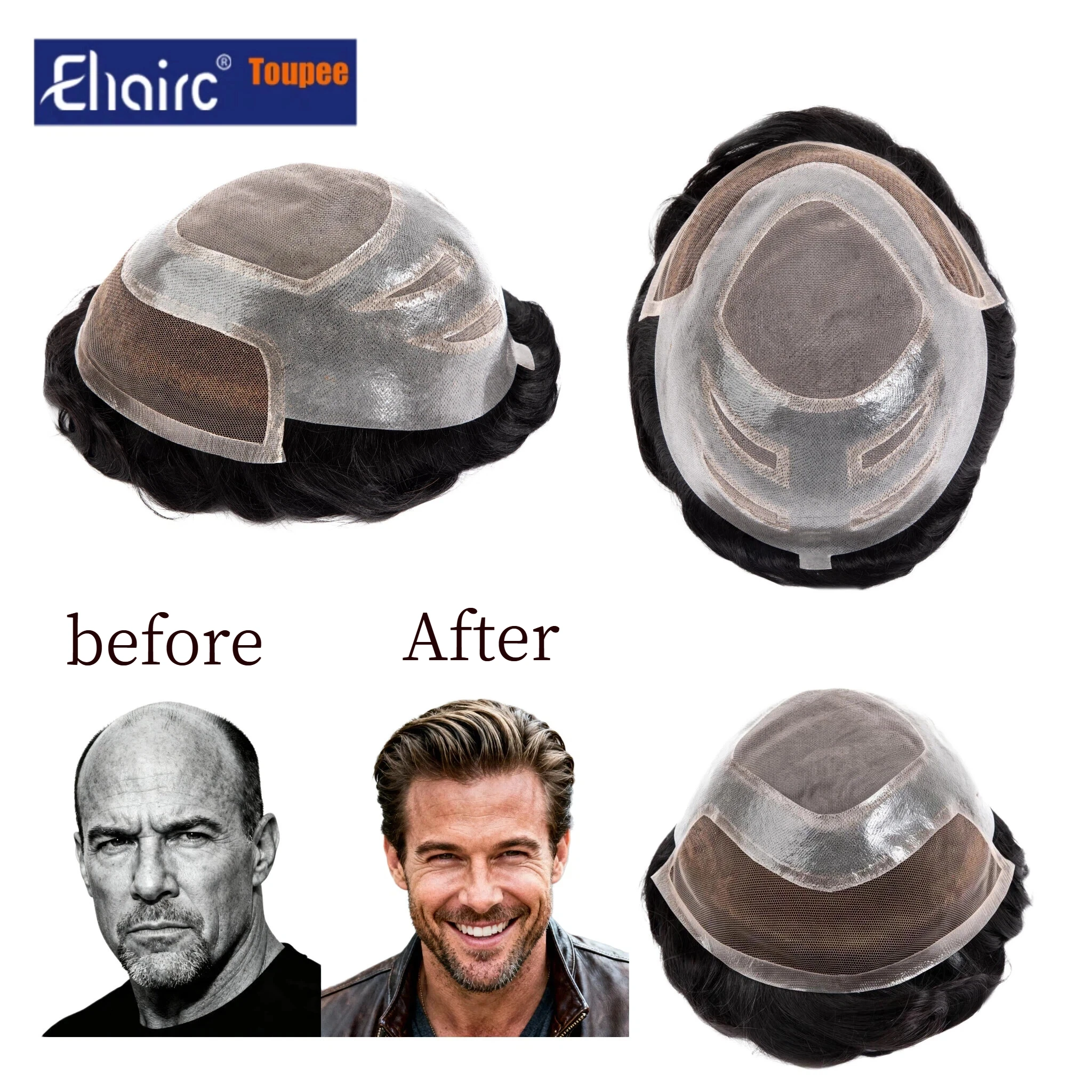 VERSALITE-Swiss Lace Front with Mono Male Body Wave Human Hair Wig 6" Men's Toupee Wig Men 100% Natural Wigs For Men Cosplay
VERSALITE-Swiss Lace Front with Mono Male Body Wave Human Hair Wig 6" Men's Toupee Wig Men 100% Natural Wigs For Men Cosplay