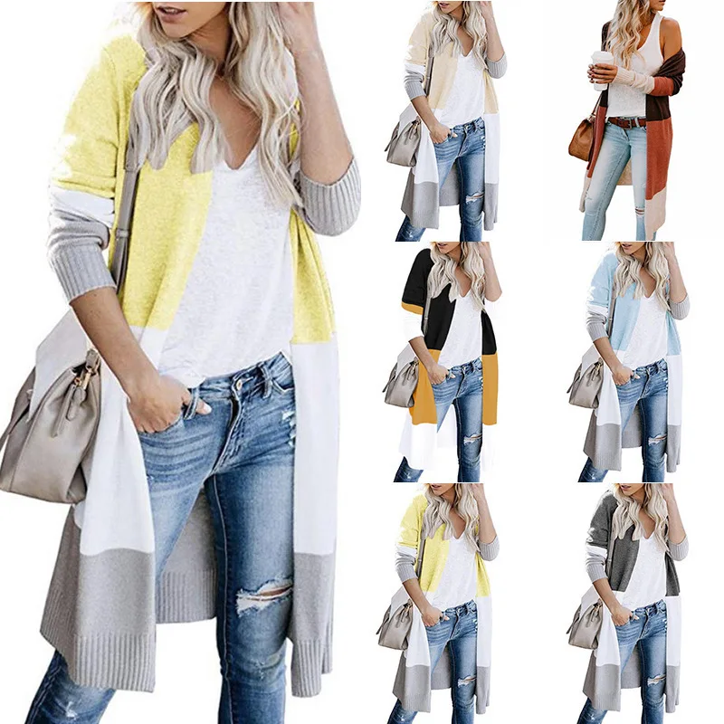 2025 Autumn/Winter Women's Knitted Shirt with Three Color Stripe Splicing Long Sleeve Sweater and Cardigan 
2025 Autumn/Winter Women's Knitted Shirt with Three Color Stripe Splicing Long Sleeve Sweater and Cardigan