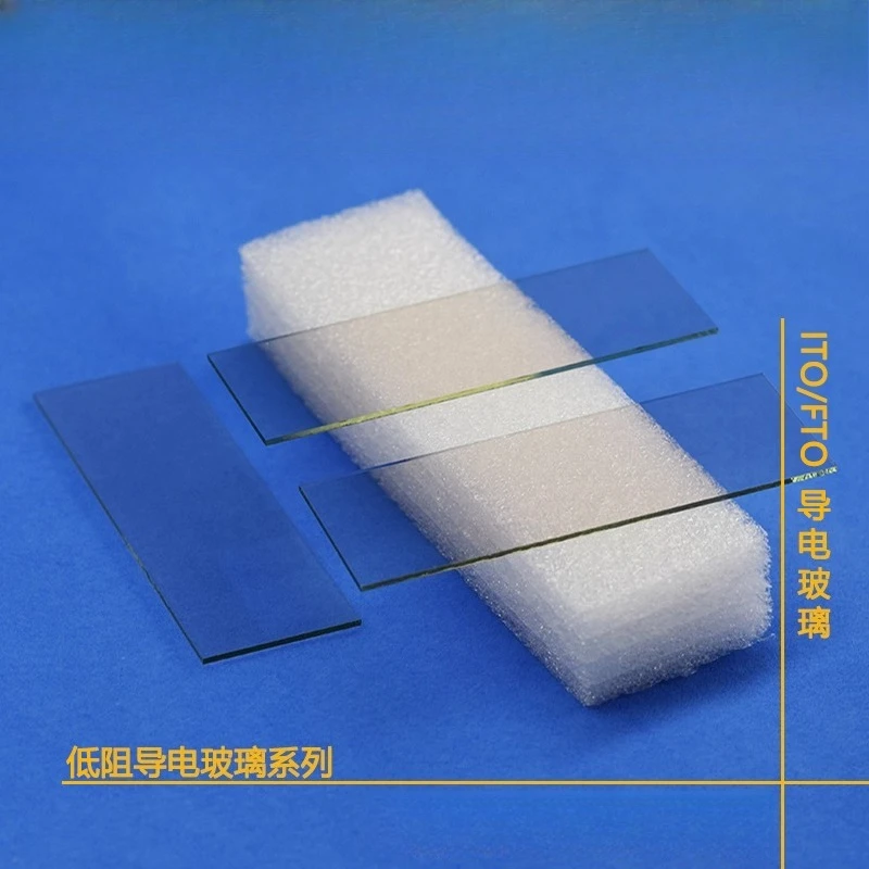 ITO/FTO coated conductive glass slides 75x25x1.1 mm - 20 pieces/single-sided/double-sided coating for photocurrent measurement
ITO/FTO coated conductive glass slides 75x25x1.1 mm - 20 pieces/single-sided/double-sided coating for photocurrent measurement