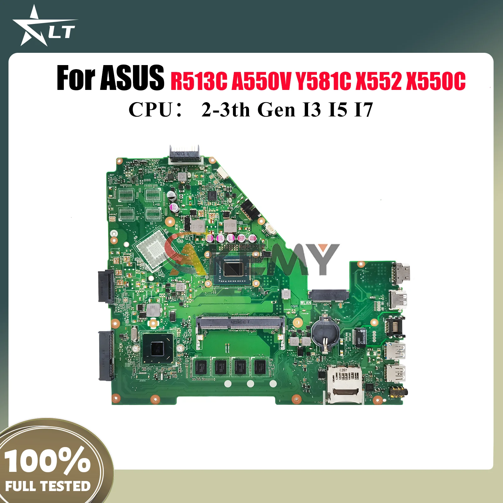 X550CA Материнская плата для ноутбука ASUS VivoBook X550C X550VC X550VB R513C X550CC X550CL X552 A550V Y581C Материнская плата с процессором I3 I5 I7
X550CA Материнская плата для ноутбука ASUS VivoBook X550C X550VC X550VB R513C X550CC X550CL X552 A550V Y581C Материнская плата с процессором I3 I5 I7