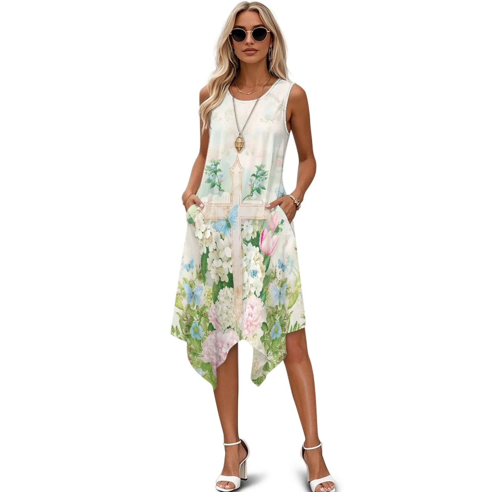 Women's Sleeveless Round Neck Irregular Skirt Summer Beach Retro Prints Tshirt Dress Women's Evening High Waist Party Dresses
Women's Sleeveless Round Neck Irregular Skirt Summer Beach Retro Prints Tshirt Dress Women's Evening High Waist Party Dresses
