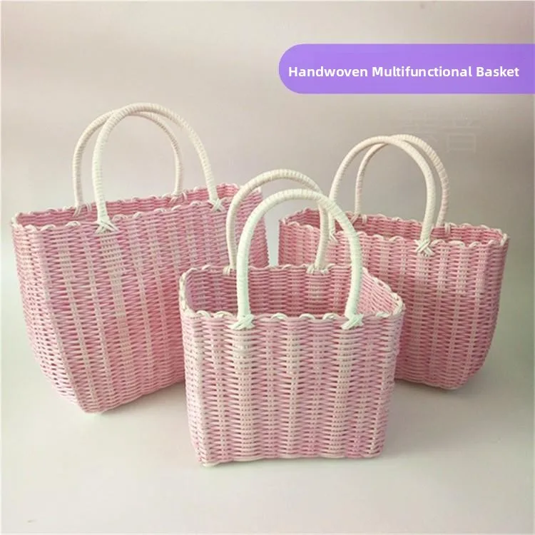 Portable Lightweight Wicker Basket Handmade Plastic Weaving Bamboo Craft Breathable Country Style Outdoor Shopping Bag
Portable Lightweight Wicker Basket Handmade Plastic Weaving Bamboo Craft Breathable Country Style Outdoor Shopping Bag