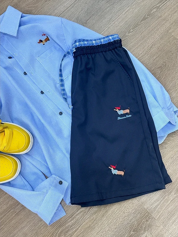 American Retro Dog Embroidery orts Men's Summer Che Splicing Qui Dry Five-Quarter Pants Outdoor Sports Beach Pants
American Retro Dog Embroidery orts Men's Summer Che Splicing Qui Dry Five-Quarter Pants Outdoor Sports Beach Pants