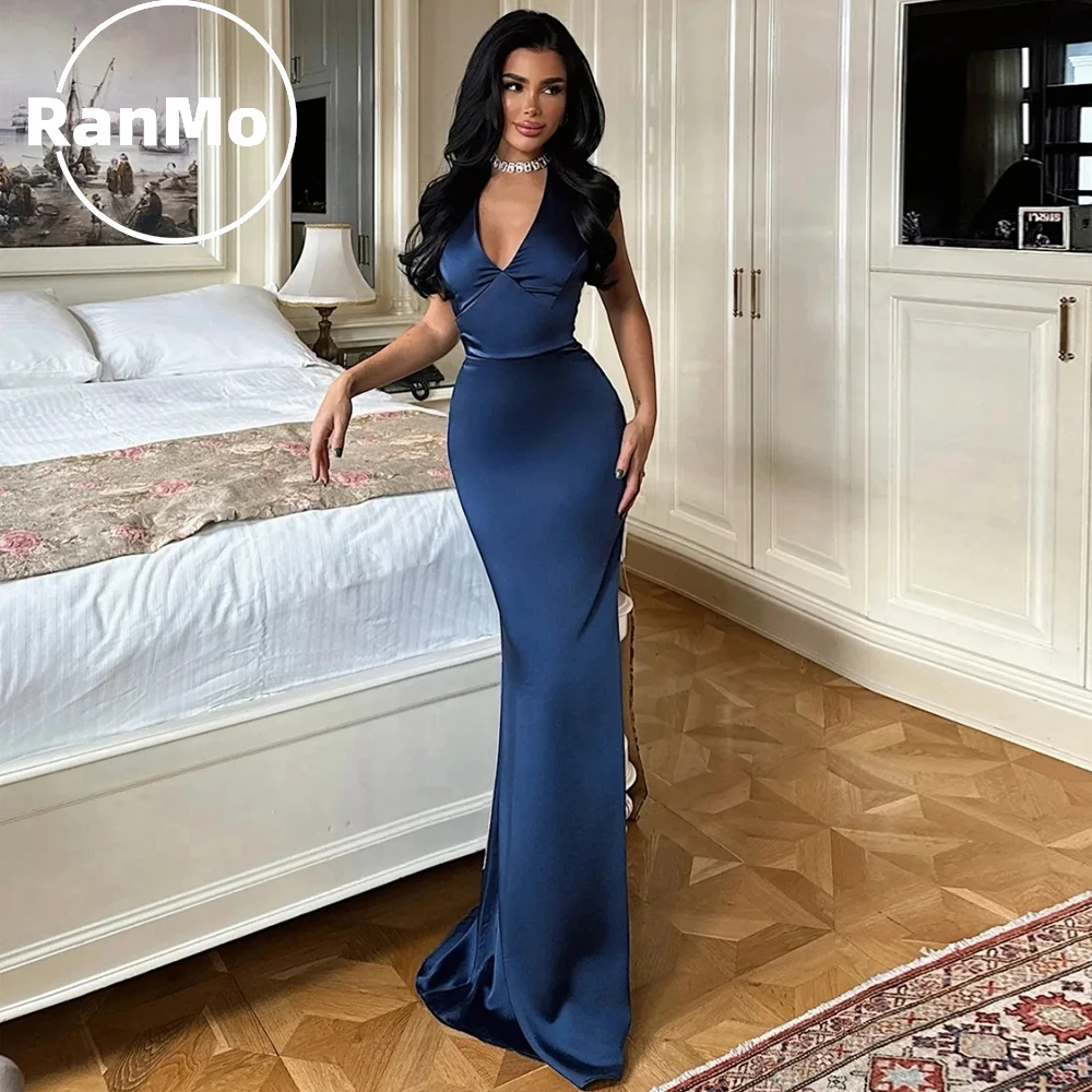 Ranmo Elegant Mermaid Evening Dresses 2025 Pleat Sleeveless Party Dresses Halter Backless Prom Gown Customsied فساتين س
Ranmo Elegant Mermaid Evening Dresses 2025 Pleat Sleeveless Party Dresses Halter Backless Prom Gown Customsied فساتين س