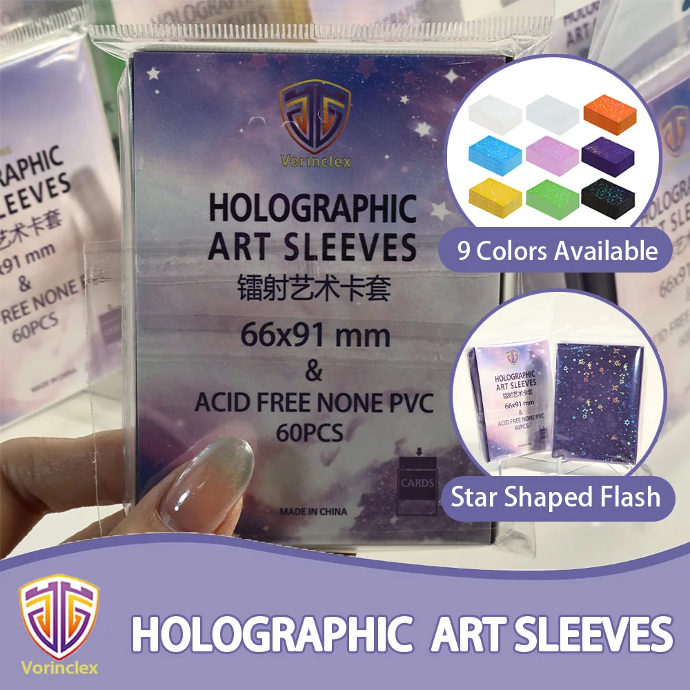 66x91mm 60PCS Star Flash Holographic Card Sleeves Card Protectors Durable Trading Card Sleeves for TCG 9 Colors Available
66x91mm 60PCS Star Flash Holographic Card Sleeves Card Protectors Durable Trading Card Sleeves for TCG 9 Colors Available