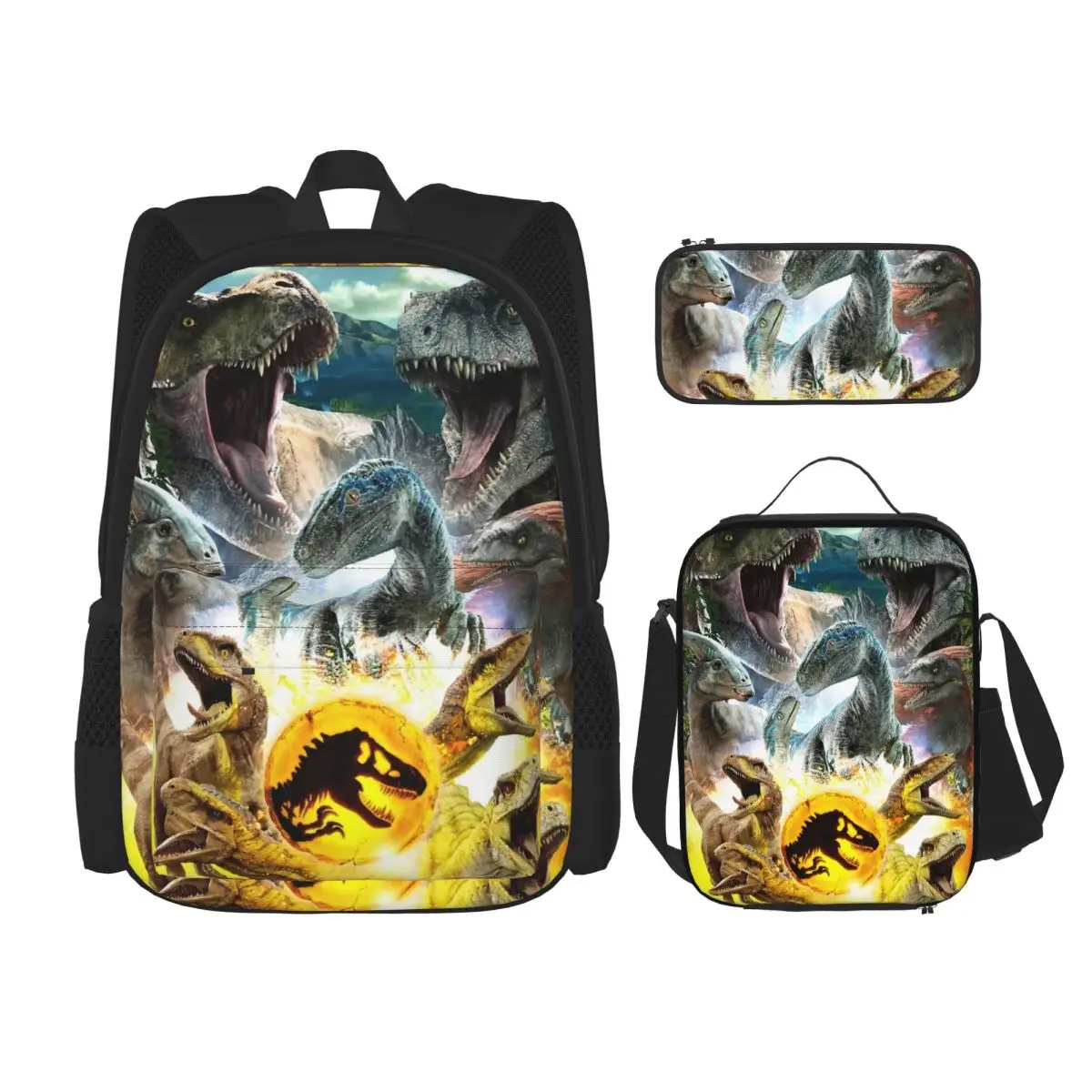 3pecs/set Jurrassix World Dominion Рюкзак «Парк Юрского периода» для мальчиков и девочек Холщовые сумки для ноутбука Сумка для обеда Пенал
3pecs/set Jurrassix World Dominion Рюкзак «Парк Юрского периода» для мальчиков и девочек Холщовые сумки для ноутбука Сумка для обеда Пенал