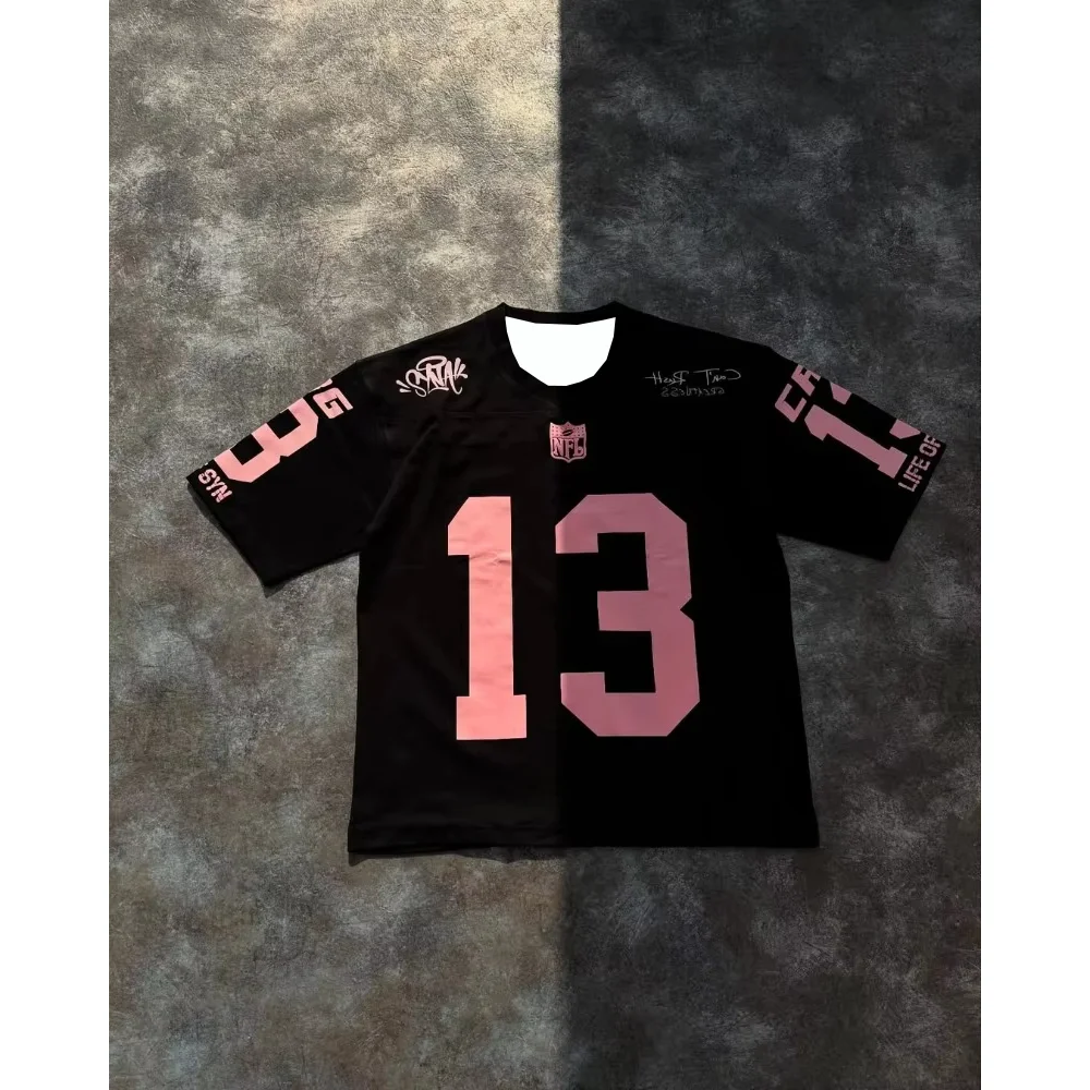 Y2k 2025 Summer Casual Loose Letter Print Short-Sleeved Men's American Street Fashion Brand High Street Trend Round-Neck T-Shirt
Y2k 2025 Summer Casual Loose Letter Print Short-Sleeved Men's American Street Fashion Brand High Street Trend Round-Neck T-Shirt