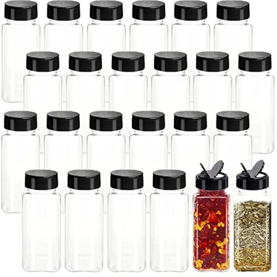 24 Pack 3.5 oz Square Plastic Spice JarsSeasoning Containers with Black Screw Lids to Pour or Shake Empty Storage Spice Contain
24 Pack 3.5 oz Square Plastic Spice JarsSeasoning Containers with Black Screw Lids to Pour or Shake Empty Storage Spice Contain