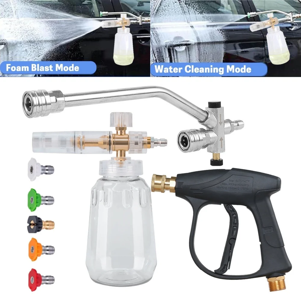 Foam Cannon for Pressure Washer Kit with Foam Cannon Dual Connector Accessory Pressure Washer Gun for Car Washing and Cleaning
Foam Cannon for Pressure Washer Kit with Foam Cannon Dual Connector Accessory Pressure Washer Gun for Car Washing and Cleaning